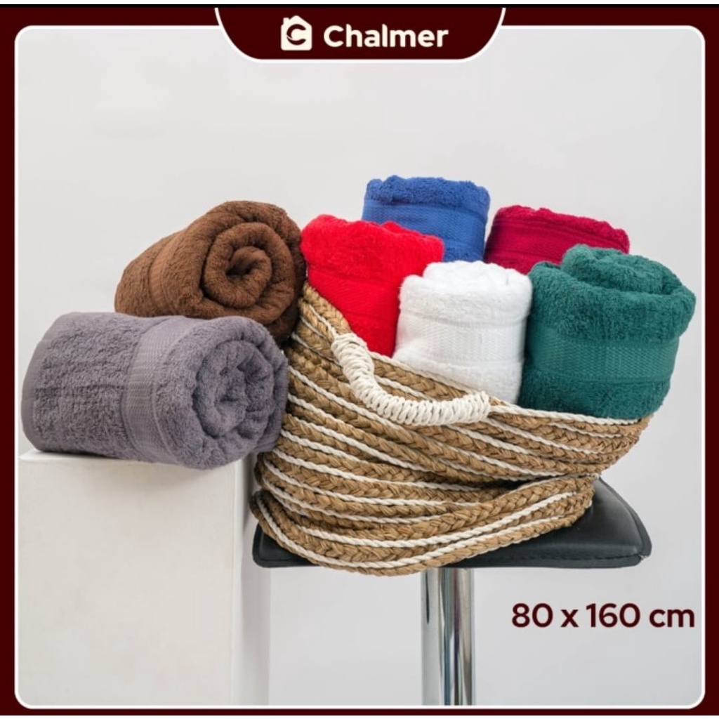 Handuk Chalmer Jumbo Spa 80x160cm Handuk Besar Serap Air Bagus Tebal Handuk Mandi