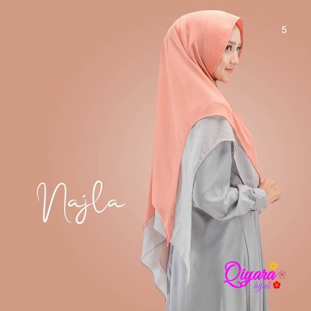 (BISA COD) Najla Khimar Pet Antem ORIGINAL Qiyara Hijab