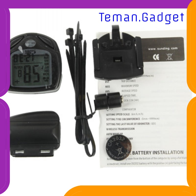 TG-IB763 SUNDING SPEEDOMETER SEPEDA WIRELESS DISPLAY LCD - SD-548C