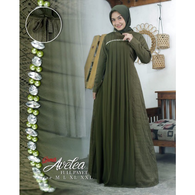 Gamis Avelea NK / Kebaya Gamis Pesta Modern / Kebaya Kondangan / Dress Brokat