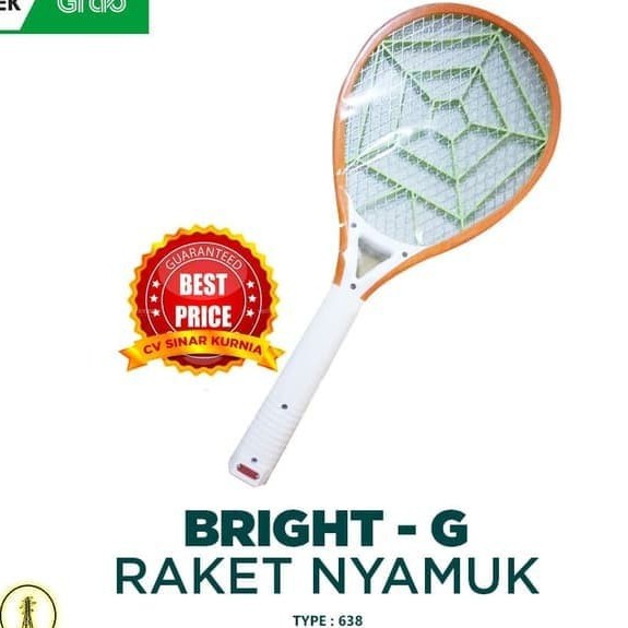 RAKET NYAMUK 3 in 1 CHARGE SENTER LAMPU INDIKATOR | BRIGHT G BG 638