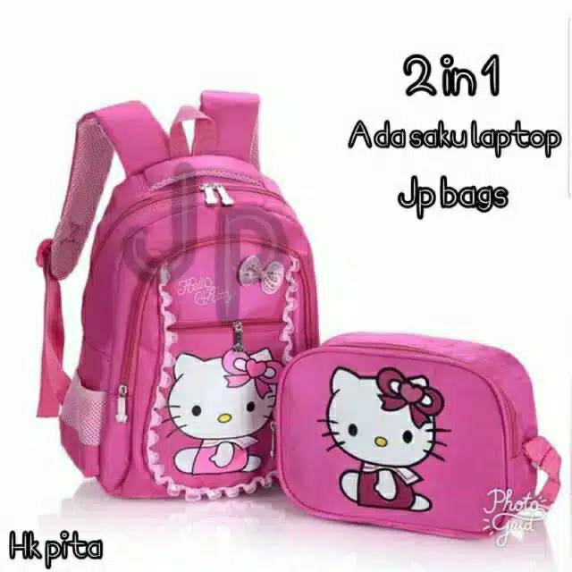 Tas Ransel Anak Karakter Backpack motif hello kitty