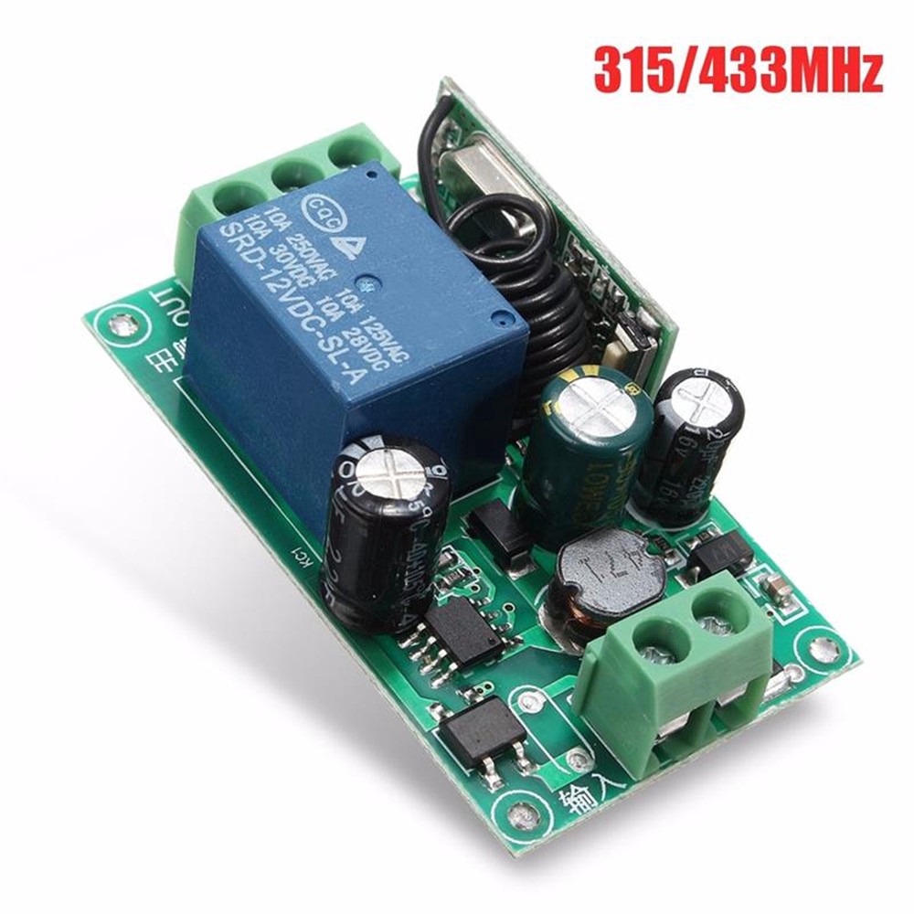 DC Remot Kontrol Pemancar Relay Nirkabel Rf Dc 220v 1ch 433mhz