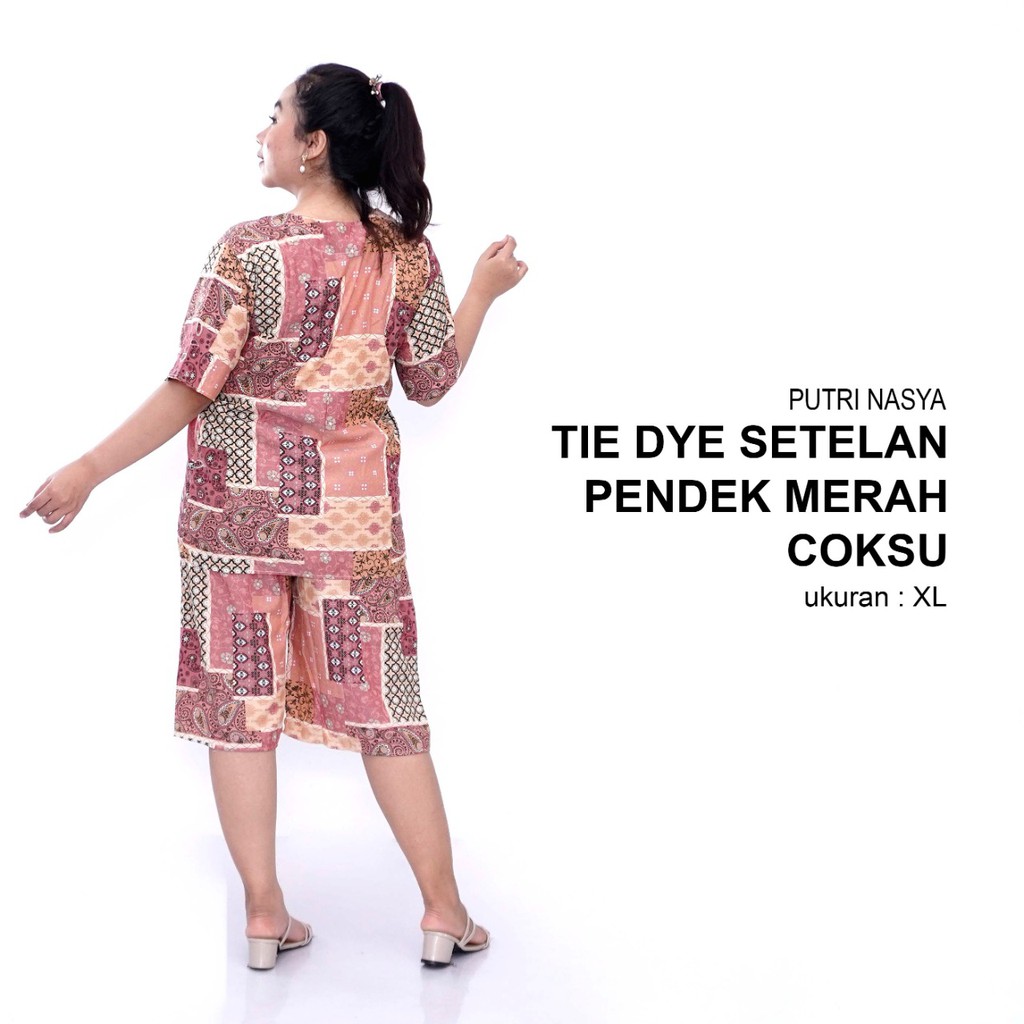 Tie Die Big Size / Tie Dye / One Set / Setelan Celana Pendek Big / Setelan Jumbo  / Tie Dye Jumbo