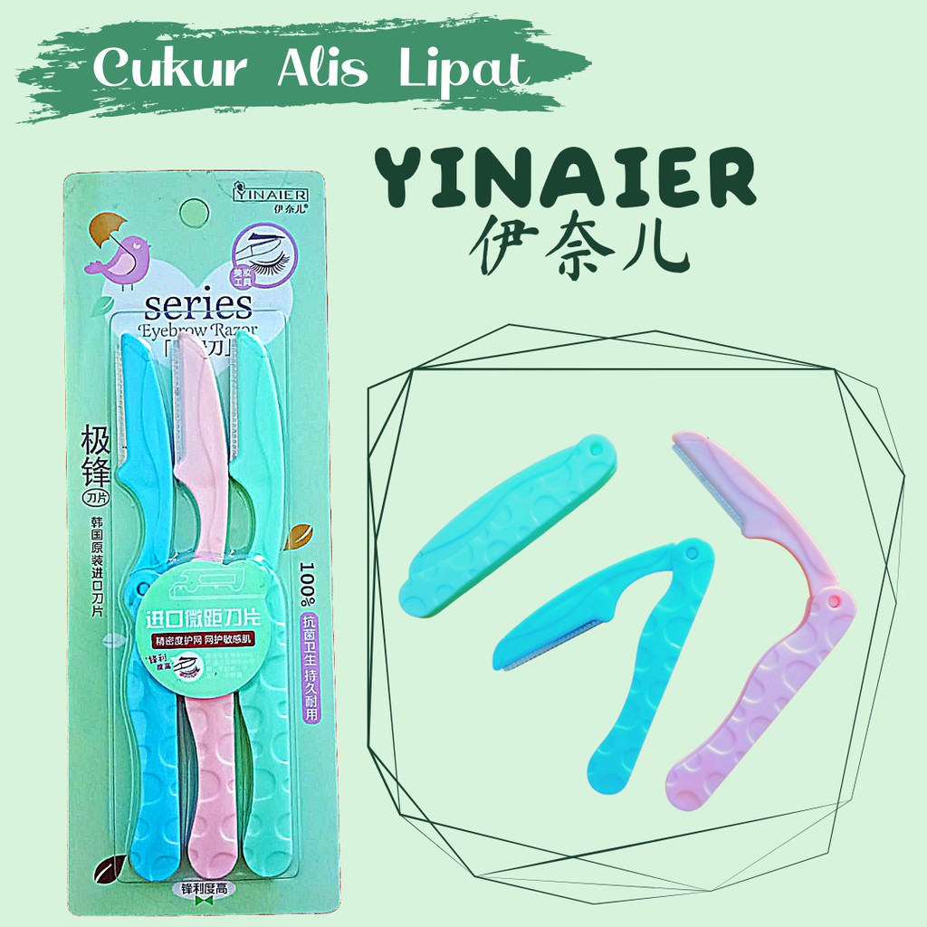 TINKLE EYEBROW RAZOR isi 3 Cukur Alis Lipat Unik Bulu Pisau Silet Tajam Manual Waxing