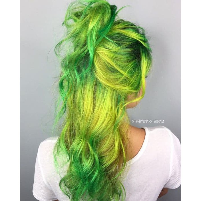 COLORE FRESCO JOKER  CAT RAMBUT HIJAU NEON BAHAN DASAR AIR TANPA TAMBAHAN DEVELOPER