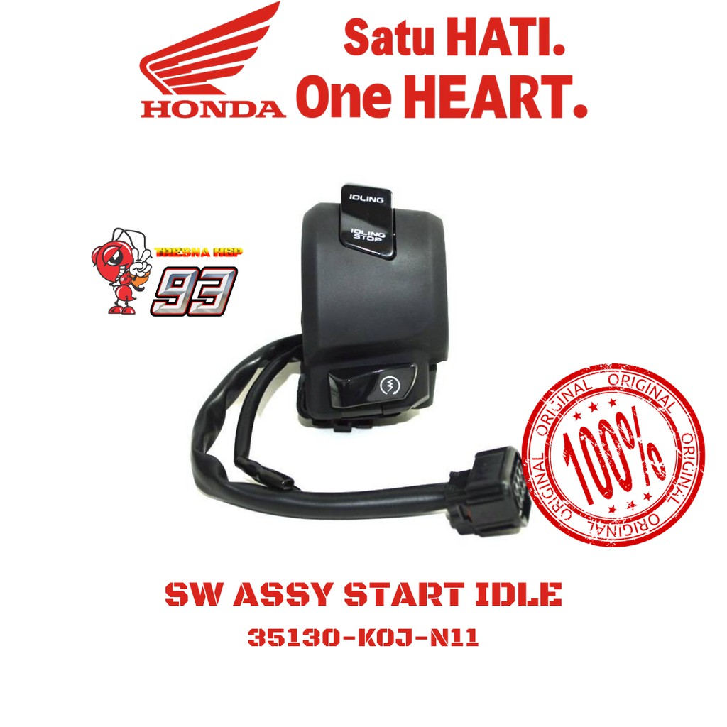 35130-K0J-N11 SAKLAR KANAN GENIO ISS ORIGINAL | SWITCH ASSY START IDLE 35130K0JN11