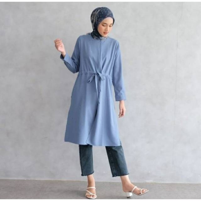 RG-09 TUNIK TALI MODERN MODEL SERUT PINGGANG ALL SIZE MURAH