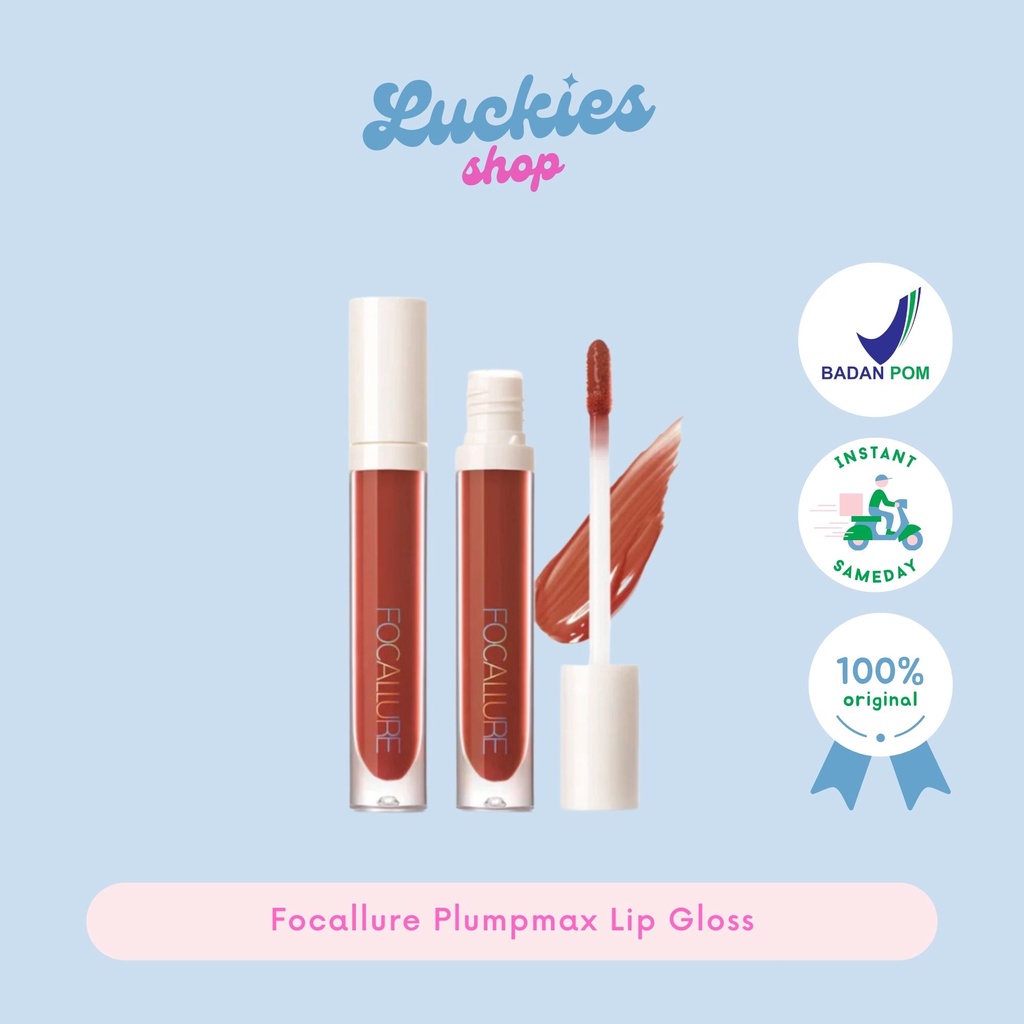 Official Distributor Focallure Plumpmax Lip Gloss 10 Colors Long Lasting Shimmer Lip Lipgloss FA153