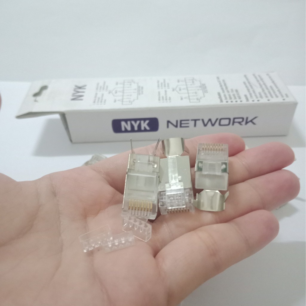 CONNECTOR RJ 45 CAT-7 FTP BESI NYK METAL PLUG 10PCS