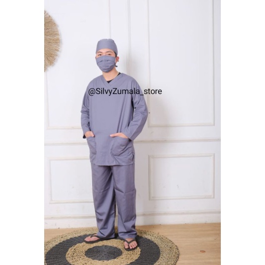 SCRUB / BAJU JAGA OKA  / BAJU TINDAKAN MEDIS JUMBO DRILL PREMIUM