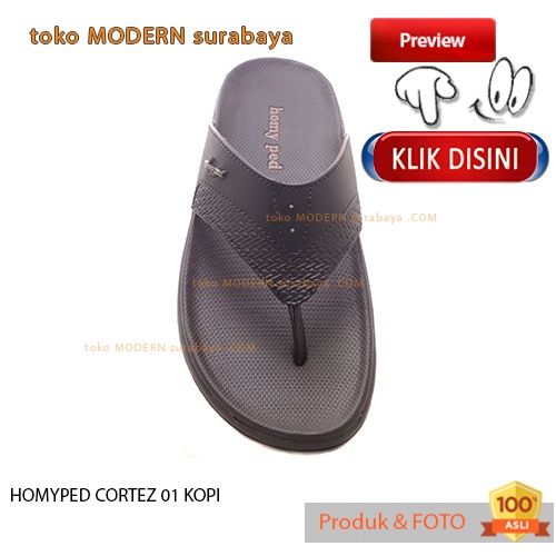 HOMYPED CORTEZ 01 KOPI sandal pria casual sandal sopan jepit