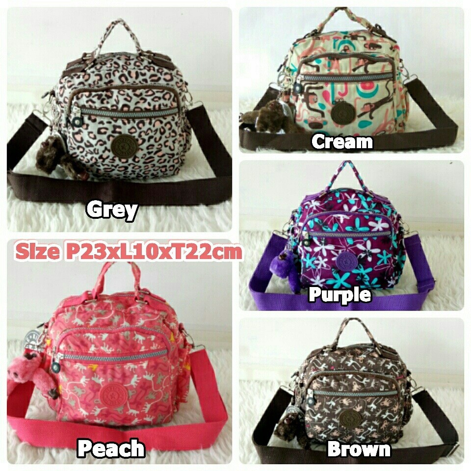 EXLUSIVE Tas Selempang Jinjing Kipling Motif 2in1 kp608