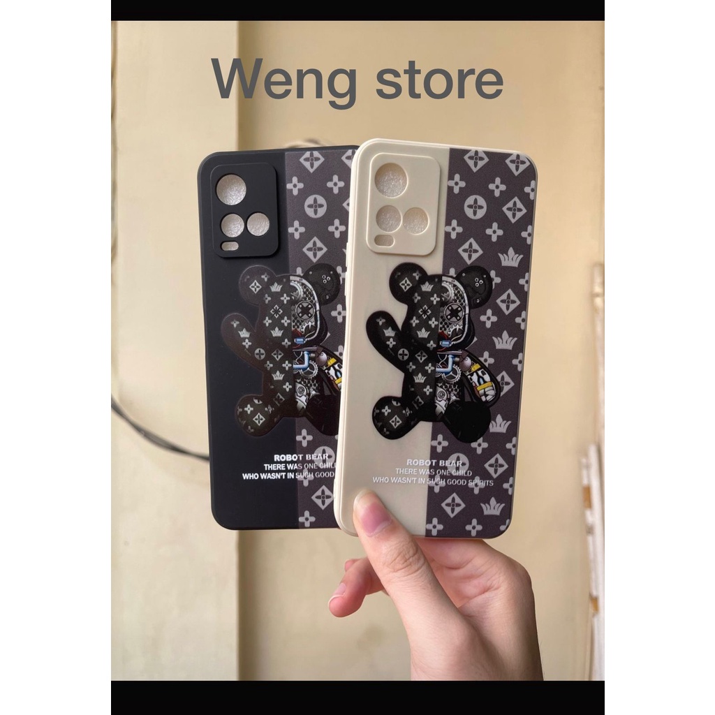 Silicon Motif Robot Bear For Vivo Y91 Y91C Y16 Y22 Y35 Y20 Y50 Y17 Y33S Y15S Xiaomi Redmi 6A 9A 9C 9T NOTE 9