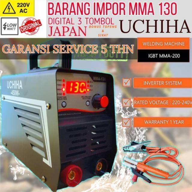 Mesin las uchiha bisa tig argon japan 130a 160a travo inverter mma welding machine lakoni