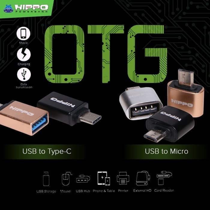 Jual Hippo OTG USB TYPE C (USB to TYPE C) Samsung Xiaomi Oppo Vivo USB OTG