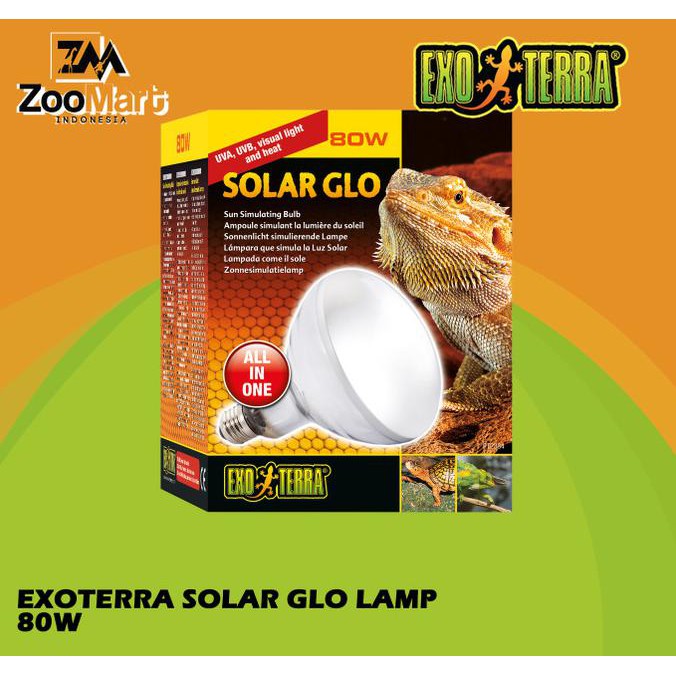 Exoterra Solar Glo Lamp 80w Exo Terra Fiting Lampu Reptil 80 Watt Shopee Indonesia