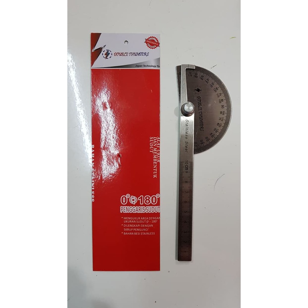 

Unik THUNDER Penggaris Protractor Stainless Busur Derajat 10 cm half Round Diskon