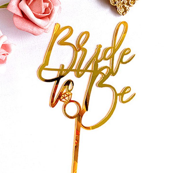 CAKE TOPPER ACRYLIC HAPPY BIRTHDAY BRIDE TO BE HIASAN KUE CAKE TOPPER ACRYLIC MURAH BAGUS