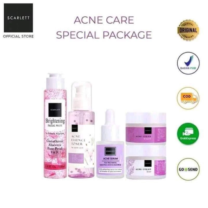 (BISA COD) [Buy 1 Get gift] SCARLETT ACNE CARE SPECIAL PACKAGE