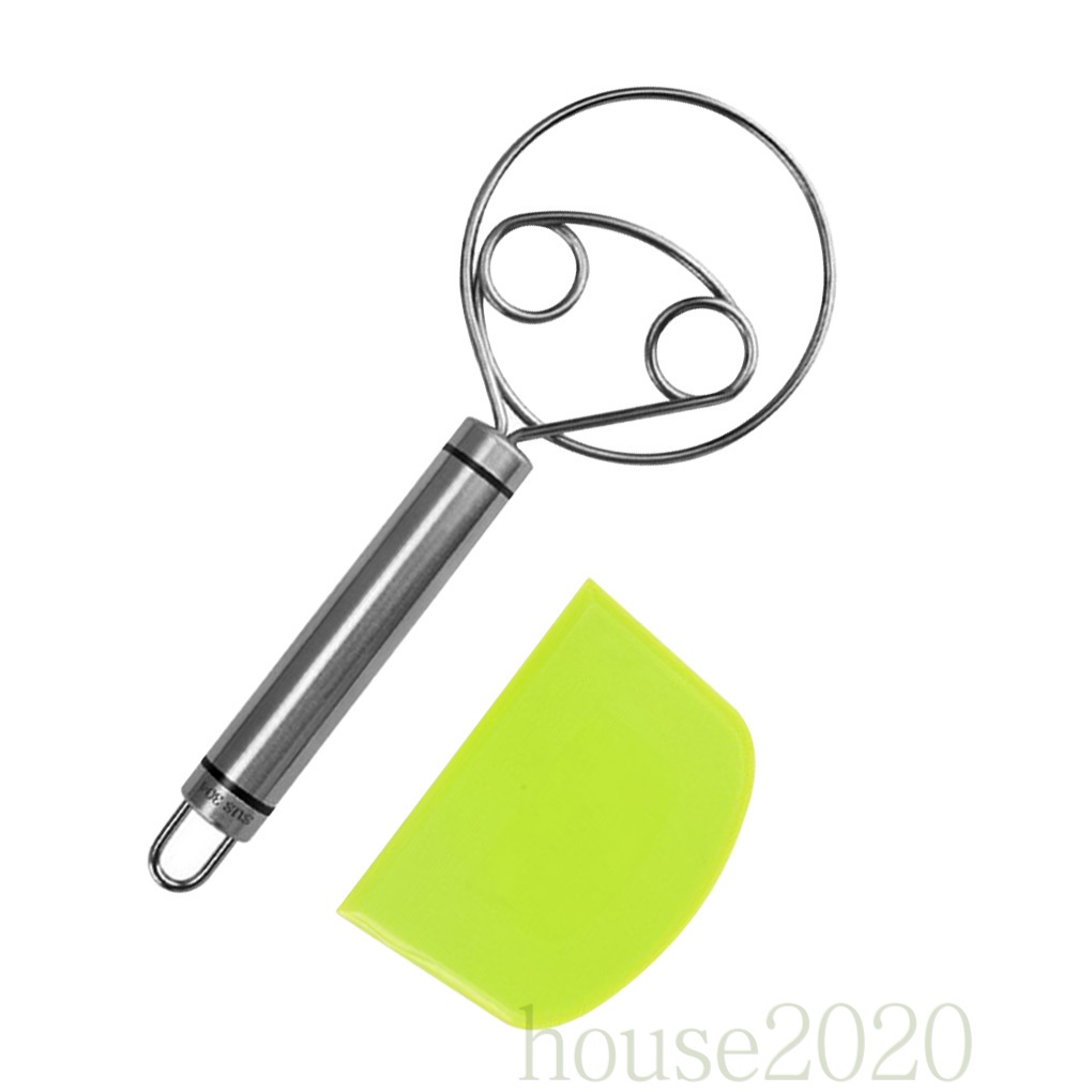 [HOUSE2020]Dough Blender 304 Stainless Steel Dough Whisk DIY Manual Hand Mixer Kitchen Baking Supply