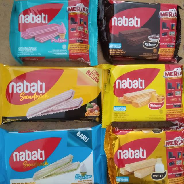 

RICHEESE/RICHOCO NABATI WAFER rasa keju,coklat,vanila,pink lava,klapa lava,vitacream