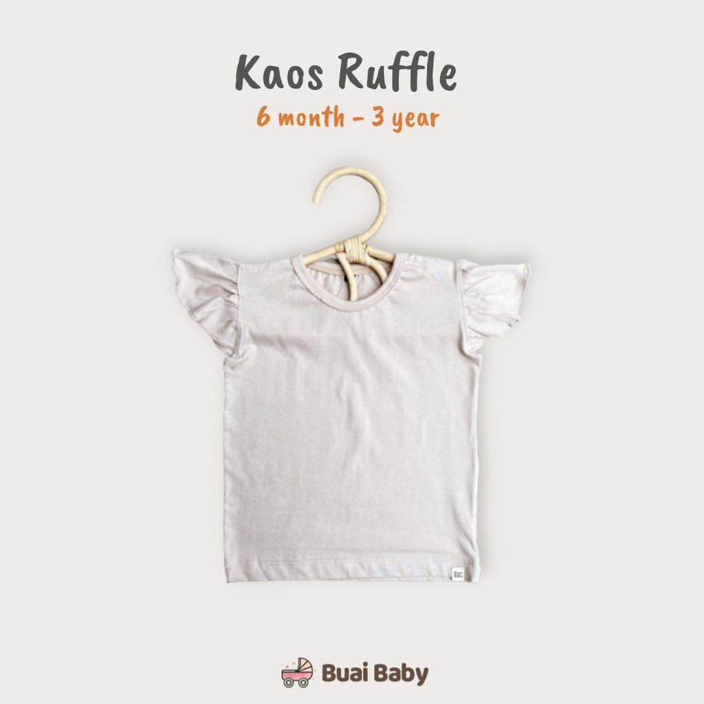 BUAI - KAOS RUFFLE Untuk Anak Perempuan Bahan Nyaman &amp; Adem