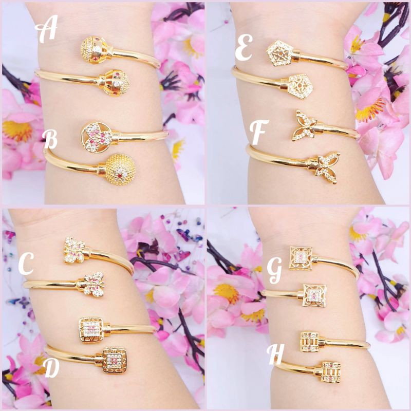 Gelang anak xuping lapis mas uk4.5cm permata zircon &quot;GA-52&quot;