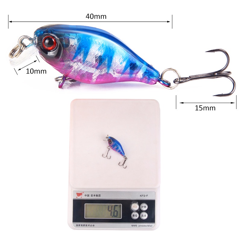 Mini Minnow Lure 1Pcs 4cm/4.6g Fish bait Fishing Accessories SwimBait Lure Plastic Bait Fishing Lure