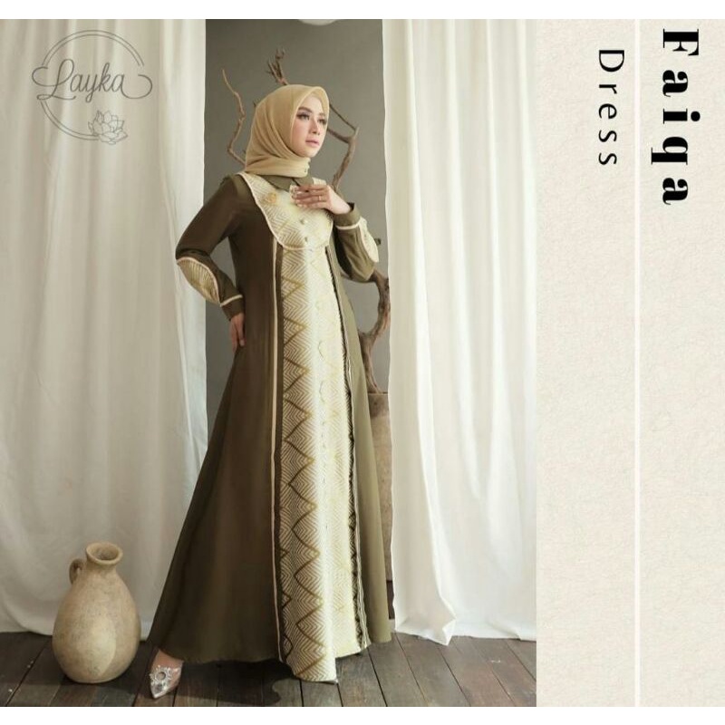 FAIQA DRESS BY LAYKA/DRESS TERBARU LAYKA/GAMIS LAYKA/GAMIS BEST SELLER/GAMIS SIMPEL/GAMIS MEWAH/GAMI