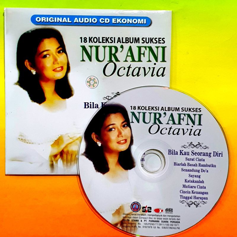 KASET ORI AUDIO CD 18 LAGU NUR AFNI OCTAVIA TERBAIK -COMPACT DISC LAGU-LAGU TEMBANG LAWAS TERPOPULER