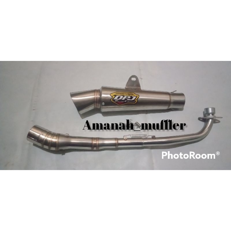 Knalpot racing DPJ ujung diamond segi enam pnp all motor bebek