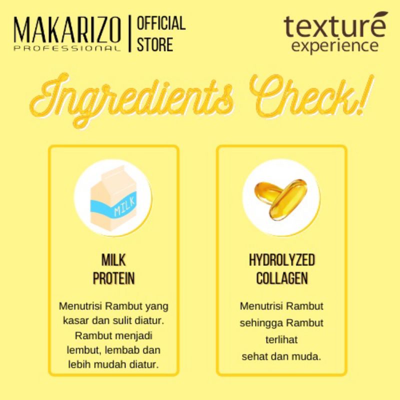 Makarizo Professional Texture Experience Creambath Sachet 60ml / Black Chocolate / Mint Sorbet / Vanilla Milk / Strawberry Yoghurt