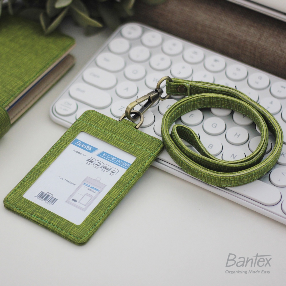 

Terlaris ✨ - Bantex Leather Name Tag ID Card Holder Lime 8869 65 Kulit Sintetis Lanyard Tali3.1.23