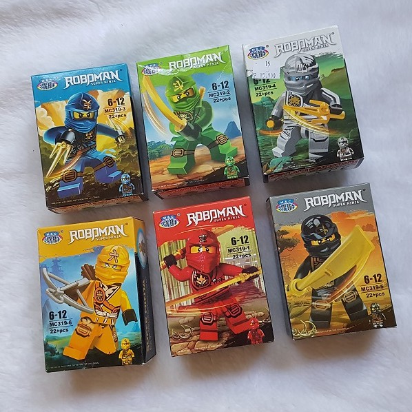 Mainan lego Ninja Go, balok susun.