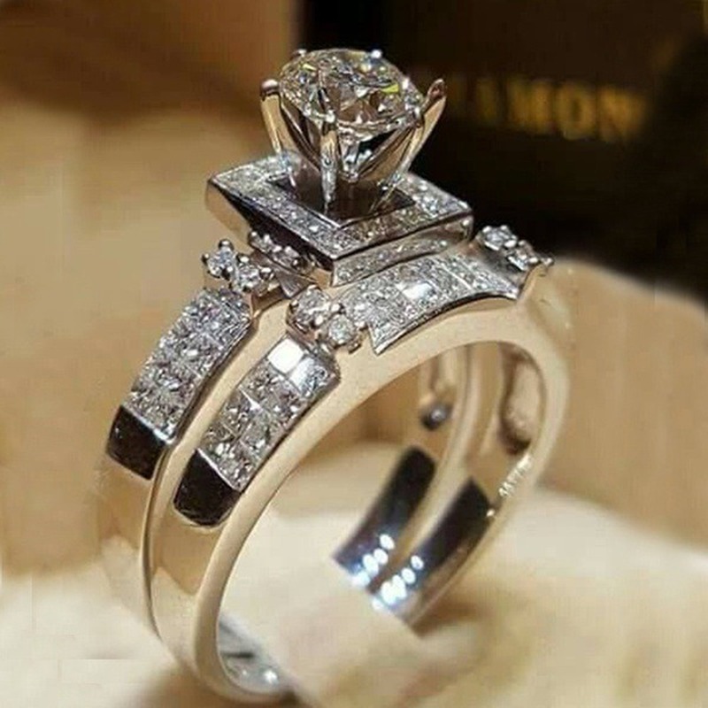 Cincin Berlian Kreatif Bahan Sterling Silver 925 Untuk Wanita