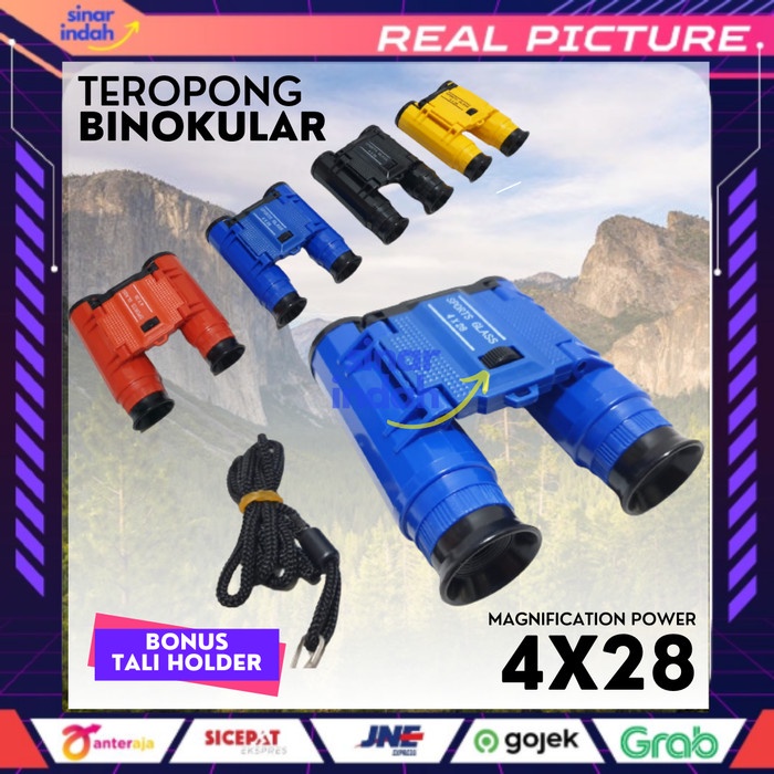 Teropong Binokular 4 x 28 Teleskop Binocular Teropong Kecil Import