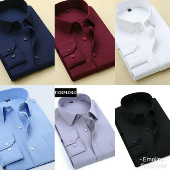 kfxr kemeja formal panjang pria - kemeja pria polos - abu abu, s yywl