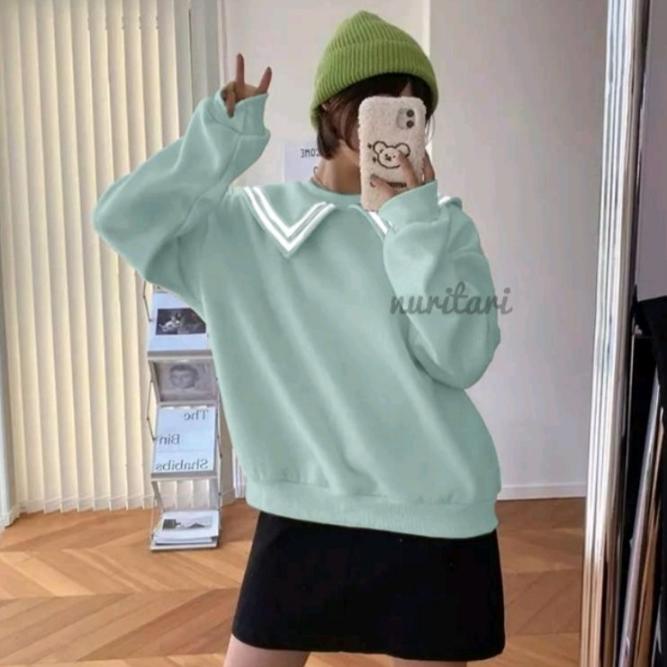 Termurah PULMA TOP CREWNECK KERAH OVERSIZE SWEATER WANITA TERBARU
