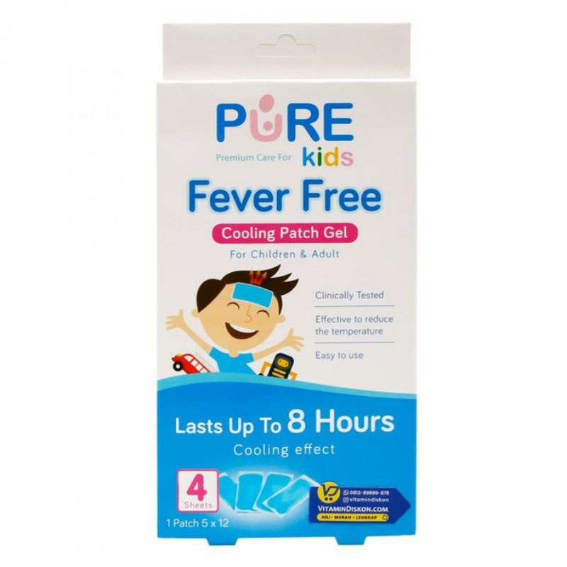 PUREKids Fever Free Cooling Patch Gel / 4 Sheets