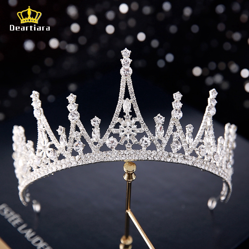 Deartiara Mahkota Topi Baja Kristal Ratu Tiara Crown