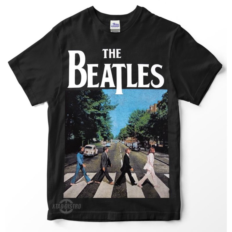 XTAB DISTRO Kaos THE BEATLES 3 Abbey Road Premium Tshirt The Beatles Vintage Oversize Rock N Roll Le