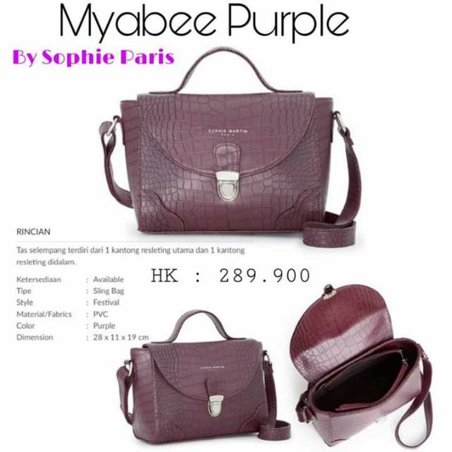 TAS MYABEE PURPLE SOPHIE PARIS