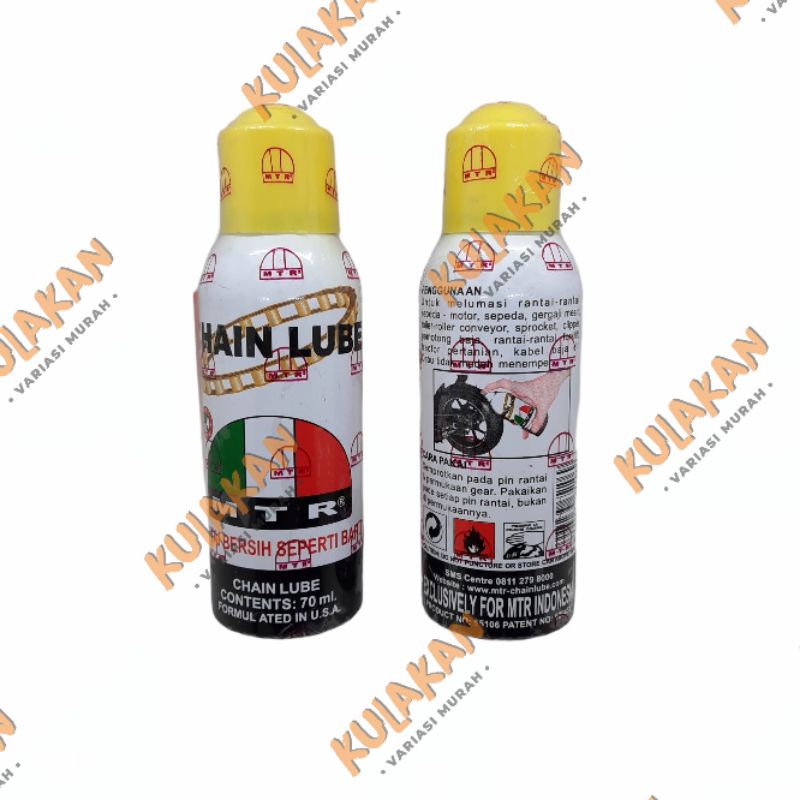 Chain Lube Chainlube MTR Pembersih Semprotan Rantai Motor 70ml Pelumas Rantai