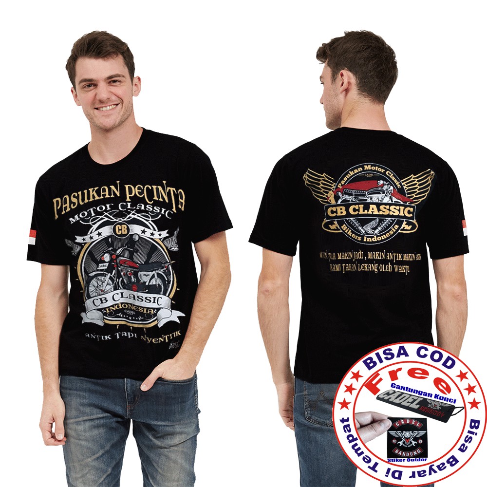 COD Kaos motor CB 100 Classic Klasik CBC02 Baju Motor Honda CB 100 baju bikers distro