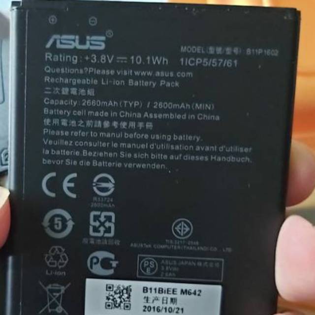 Batere Batt Baterai Ori 99 Asus Zenfone 3 Go B11p1602 Zb500kl Zb500kg X00ad X00bd Shopee Indonesia