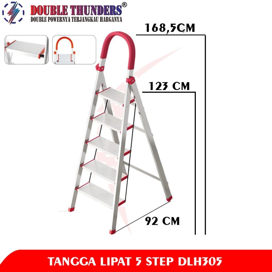 Tangga Lipat Rumah 5 Steps Ladder DT DLH306 | 170 CM