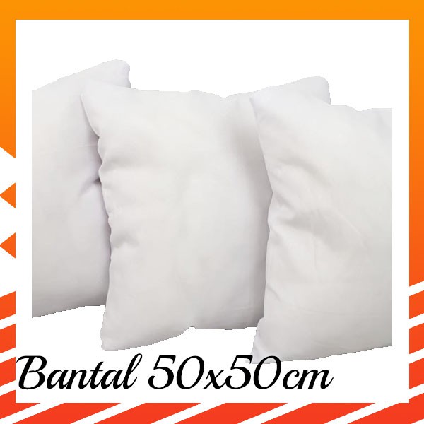  BANTAL  KURSI  Silikon Besar  50x50 Putih Sofa Tamu Duduk 