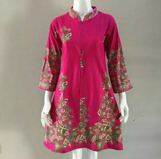 Atasan Batik Tunik Pakaian Wanita Bg0195