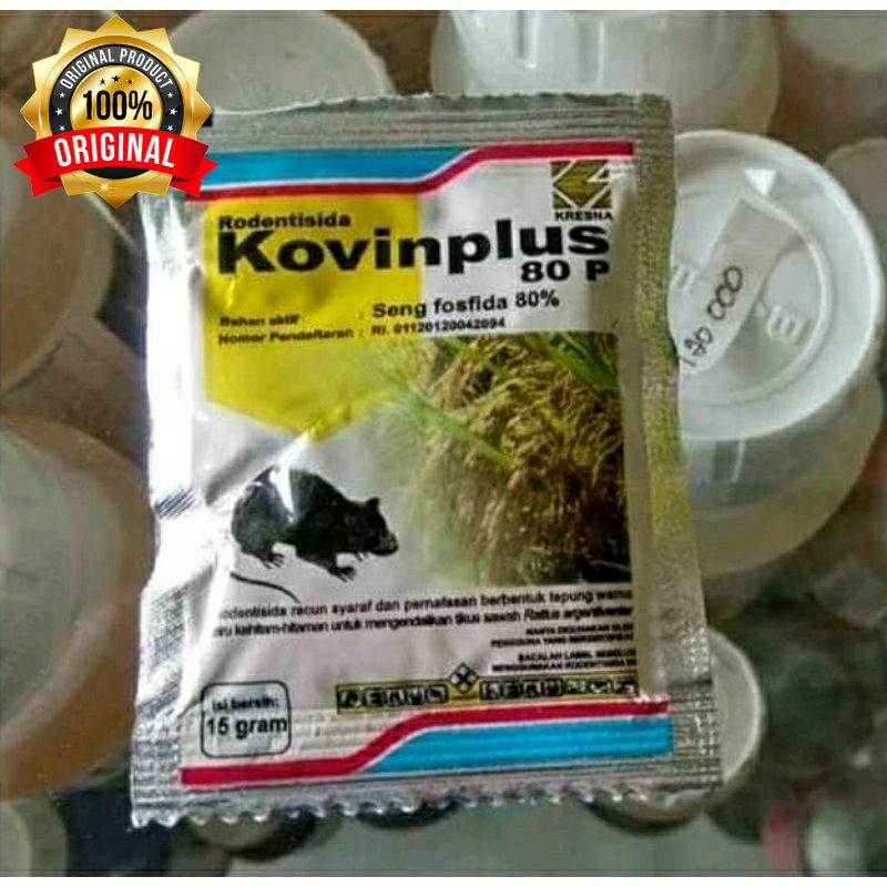 Racun Tikus KOVINPLUS 80 P | RACUN TIKUS BUBUK HITAM